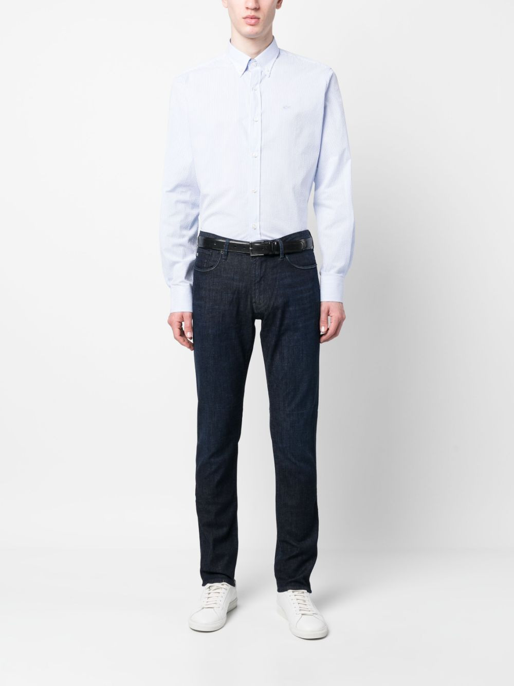 stripe-pattern cotton shirt - 2