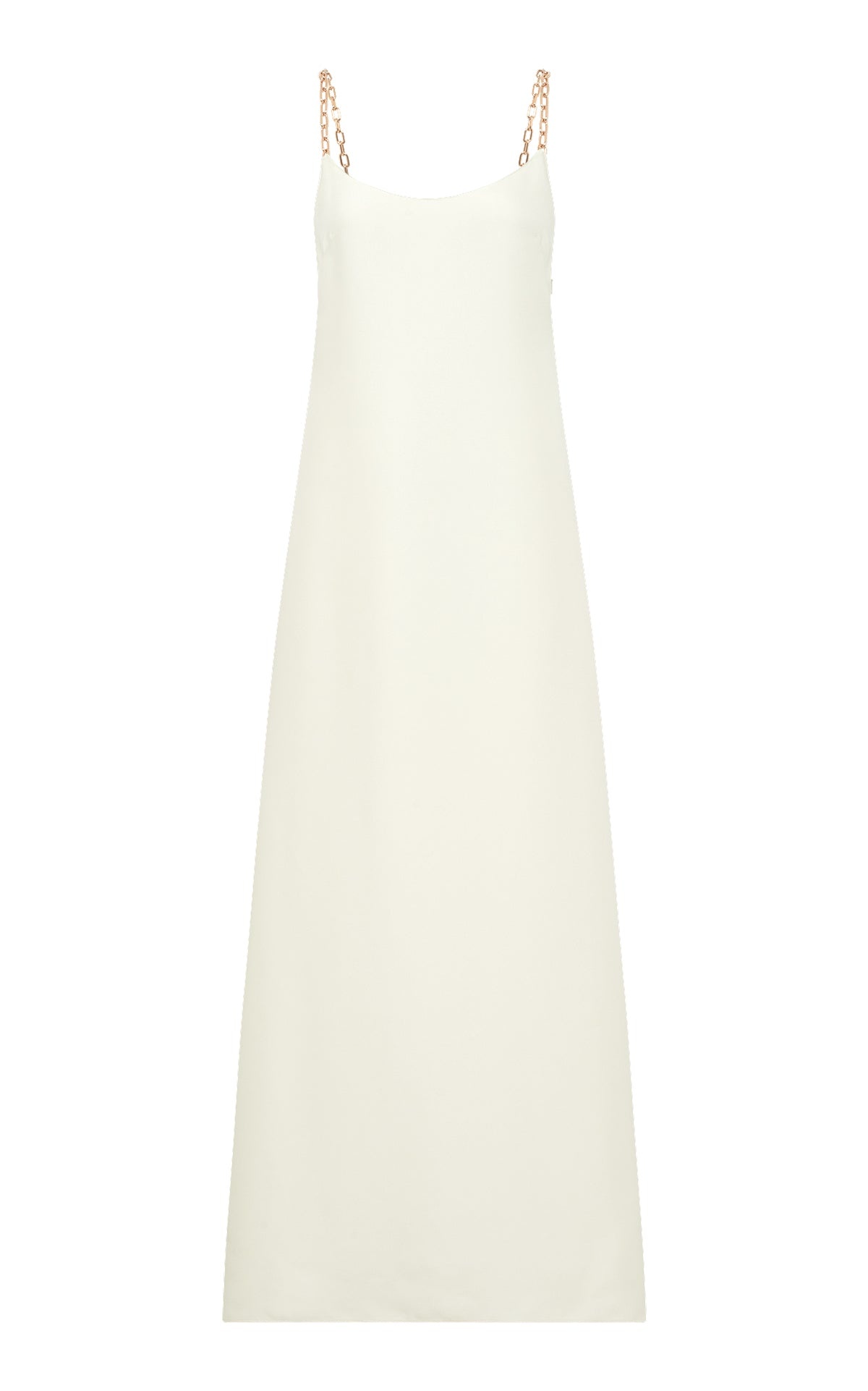 Indigo Chain Maxi Dress in Ivory Silk - 1