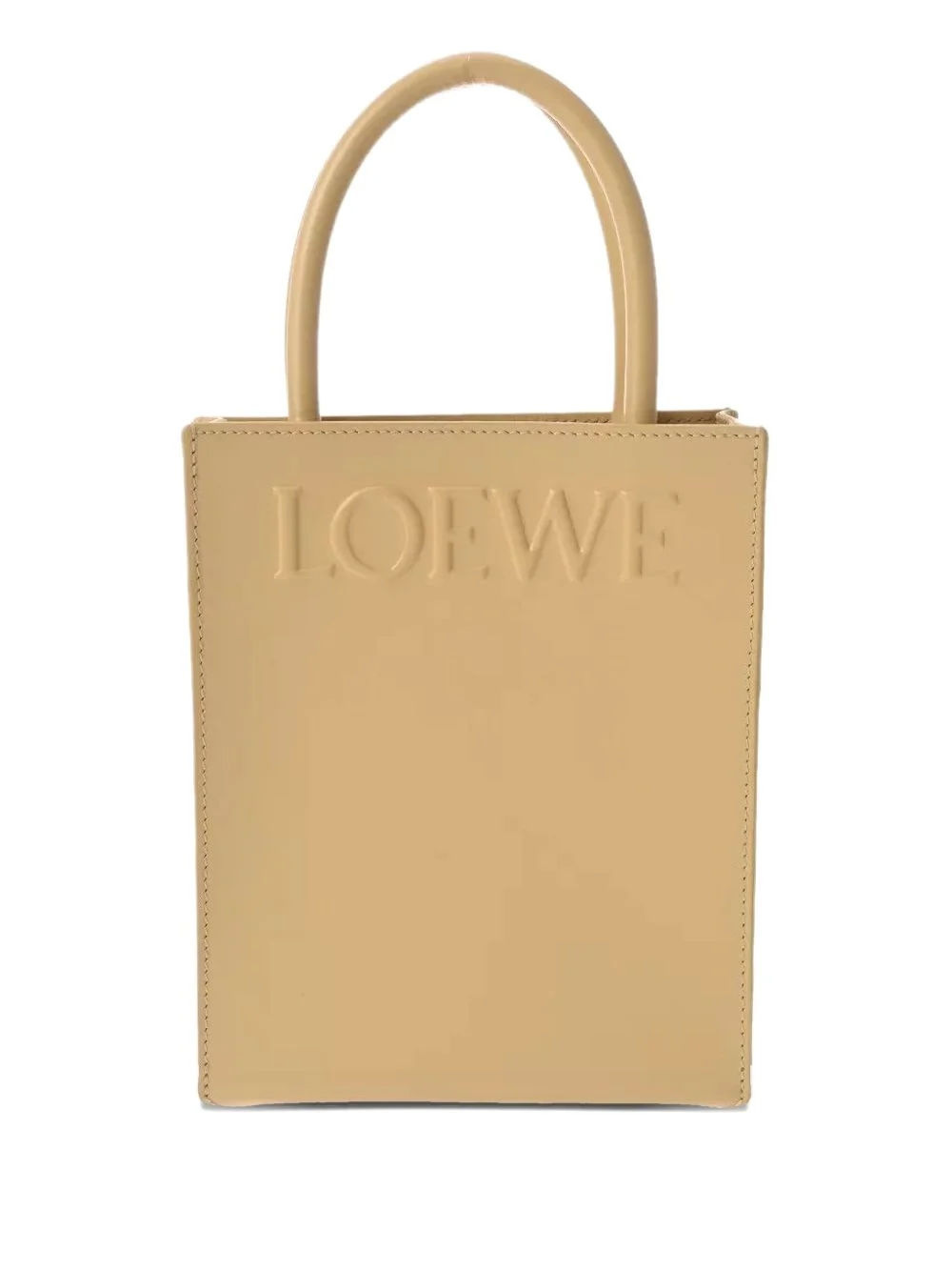embossed handle tote bag - 1