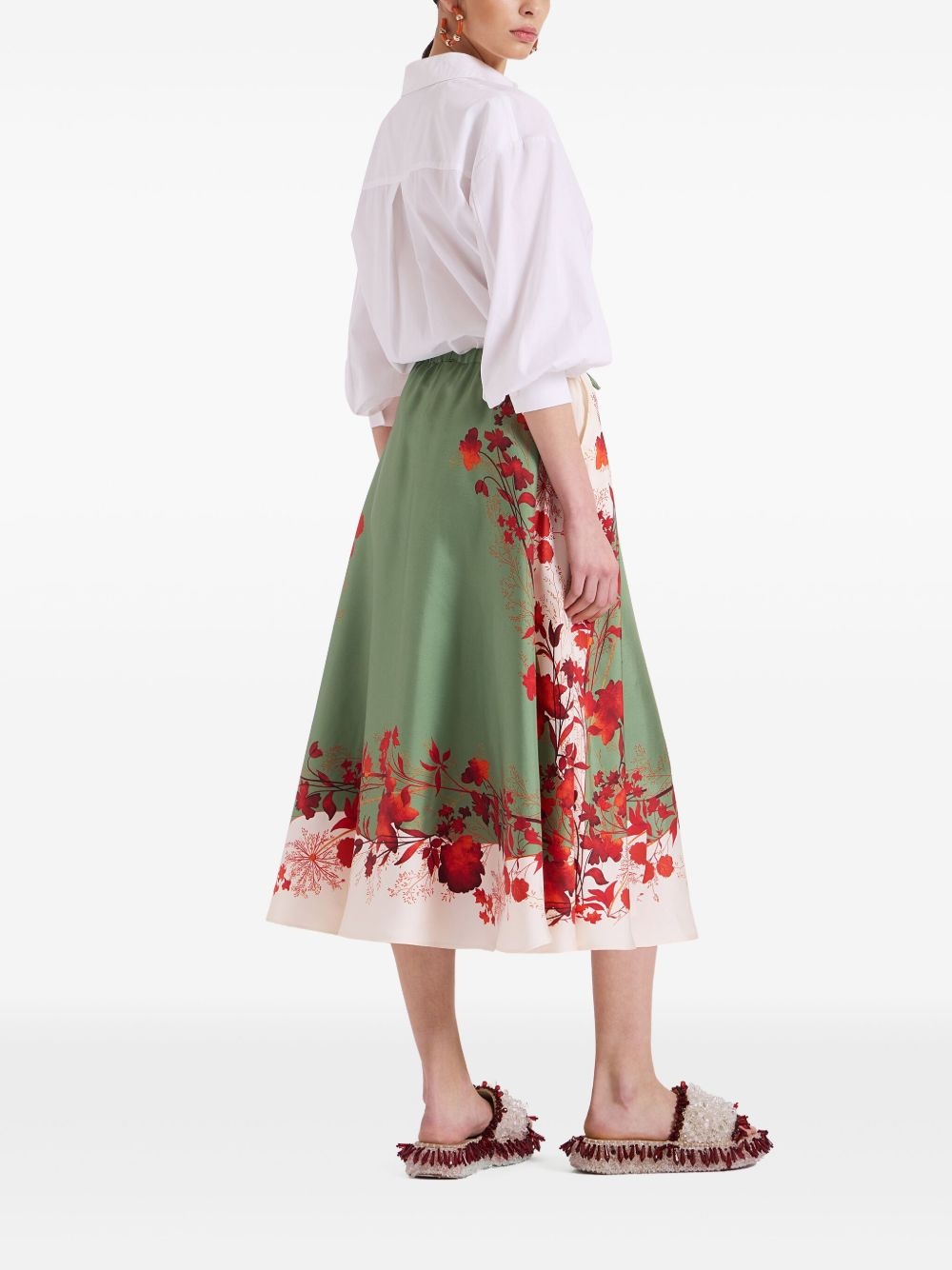 Woodland-print midi skirt - 3