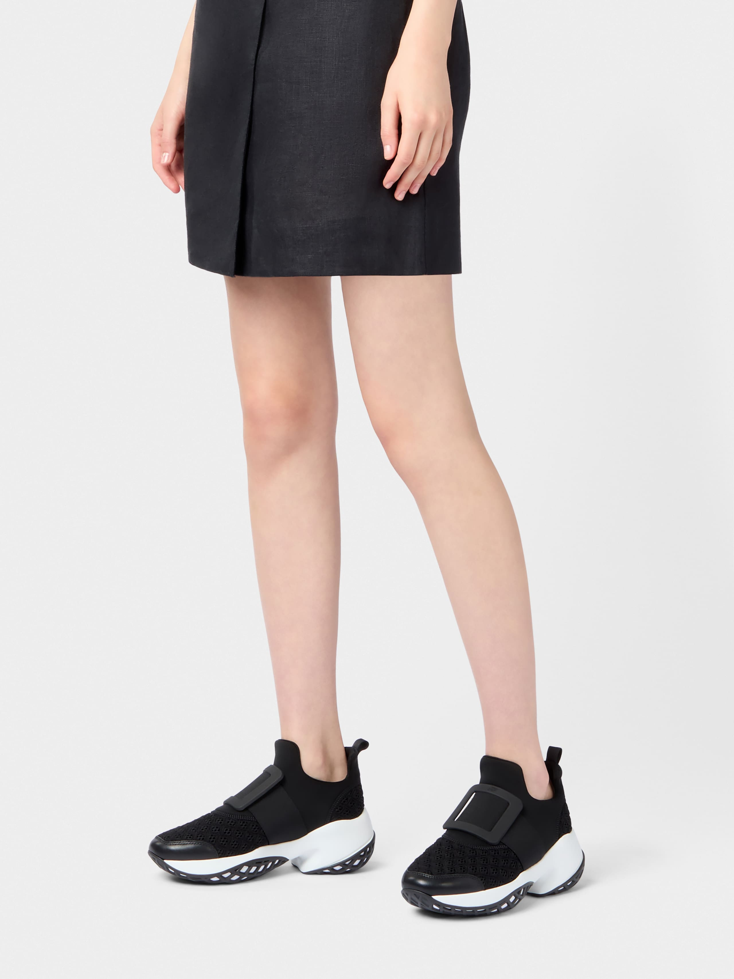 Viv' Run Covered Buckle Sneakers in Technical Fabrics - 10