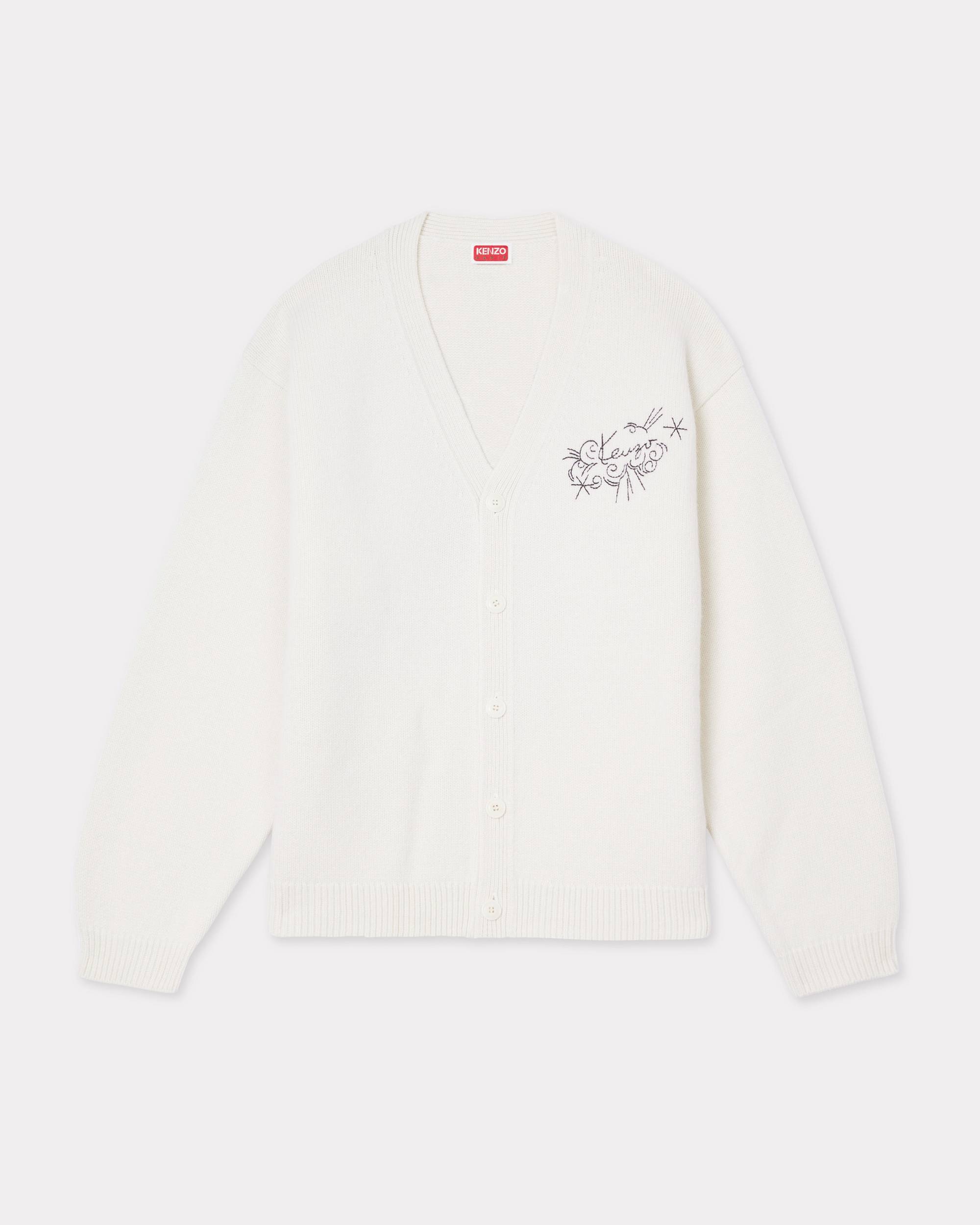 'KENZO Star Tiger' genderless embroidered wool cardigan - 1