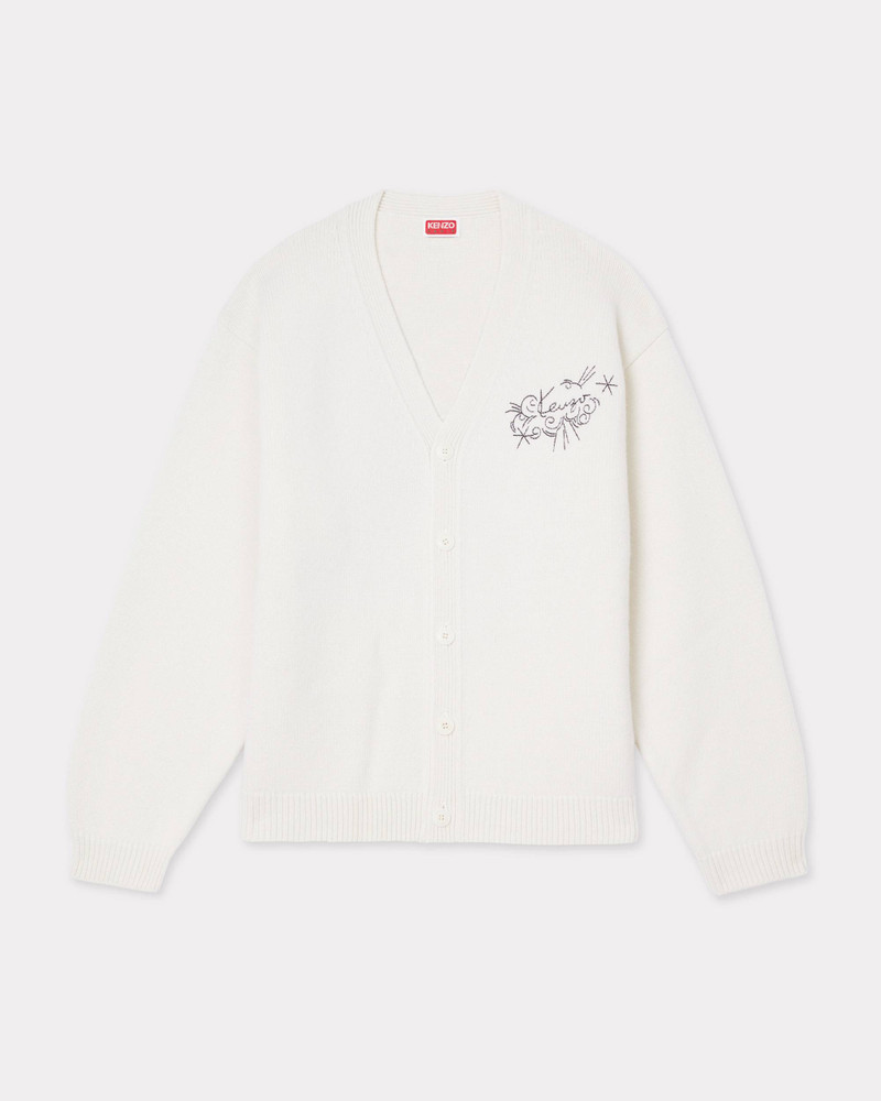 'KENZO Star Tiger' genderless embroidered wool cardigan 1