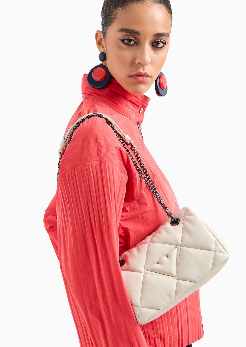 Quilted nappa leather-effect mini bag with flap 6