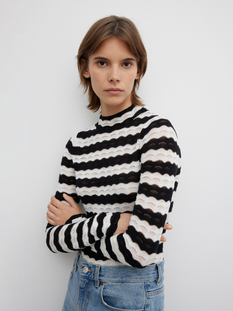 House of Dagmar Lace knit top outlook