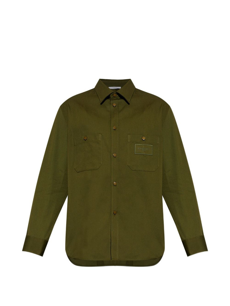 Couture Seam logo-patch pocket-detail cotton shirt 1