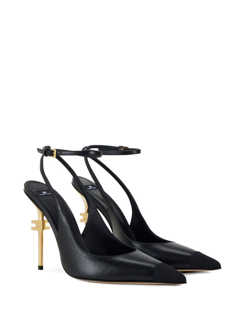 ELISABETTA FRANCHI 105mm Falcon slingback gold-heel pumps outlook