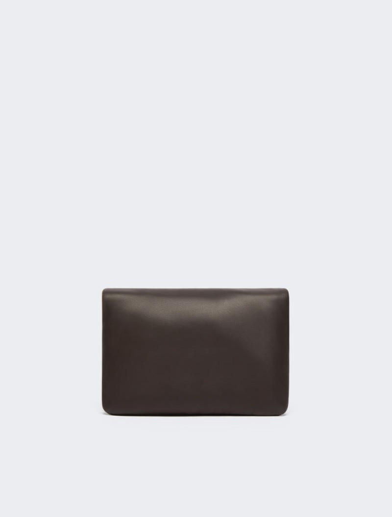 Padded Nappa leather mini Soffy bag - cocoa 3
