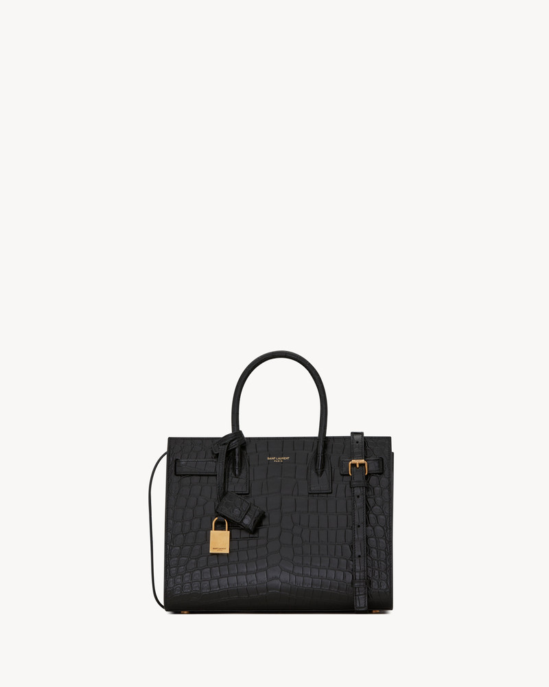 SAC DE JOUR BABY IN MATTE CROCODILE EMBOSSED LEATHER 1