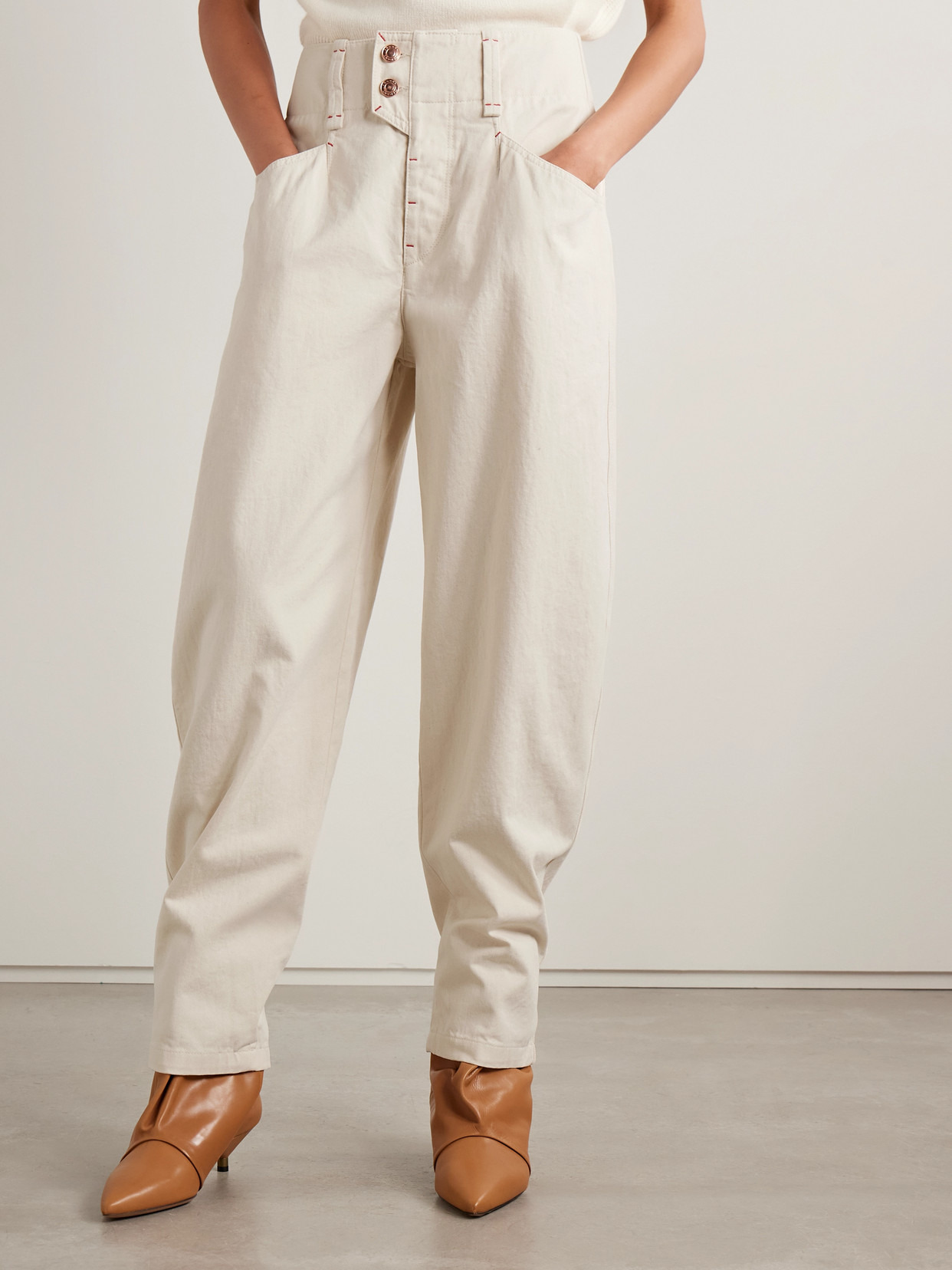 Oumaya High-rise Barrel-leg Jeans - 4
