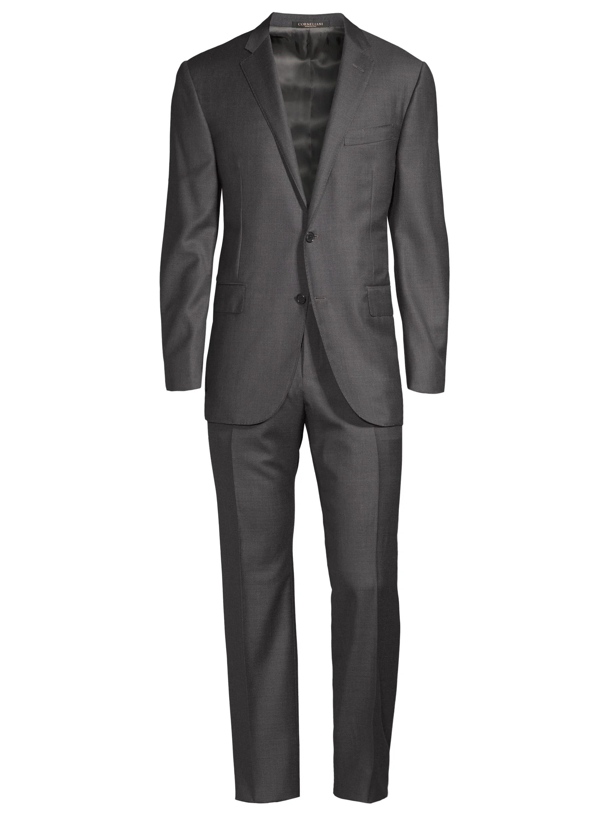 Men's Classic Wool Suit - Dark Grey - 1