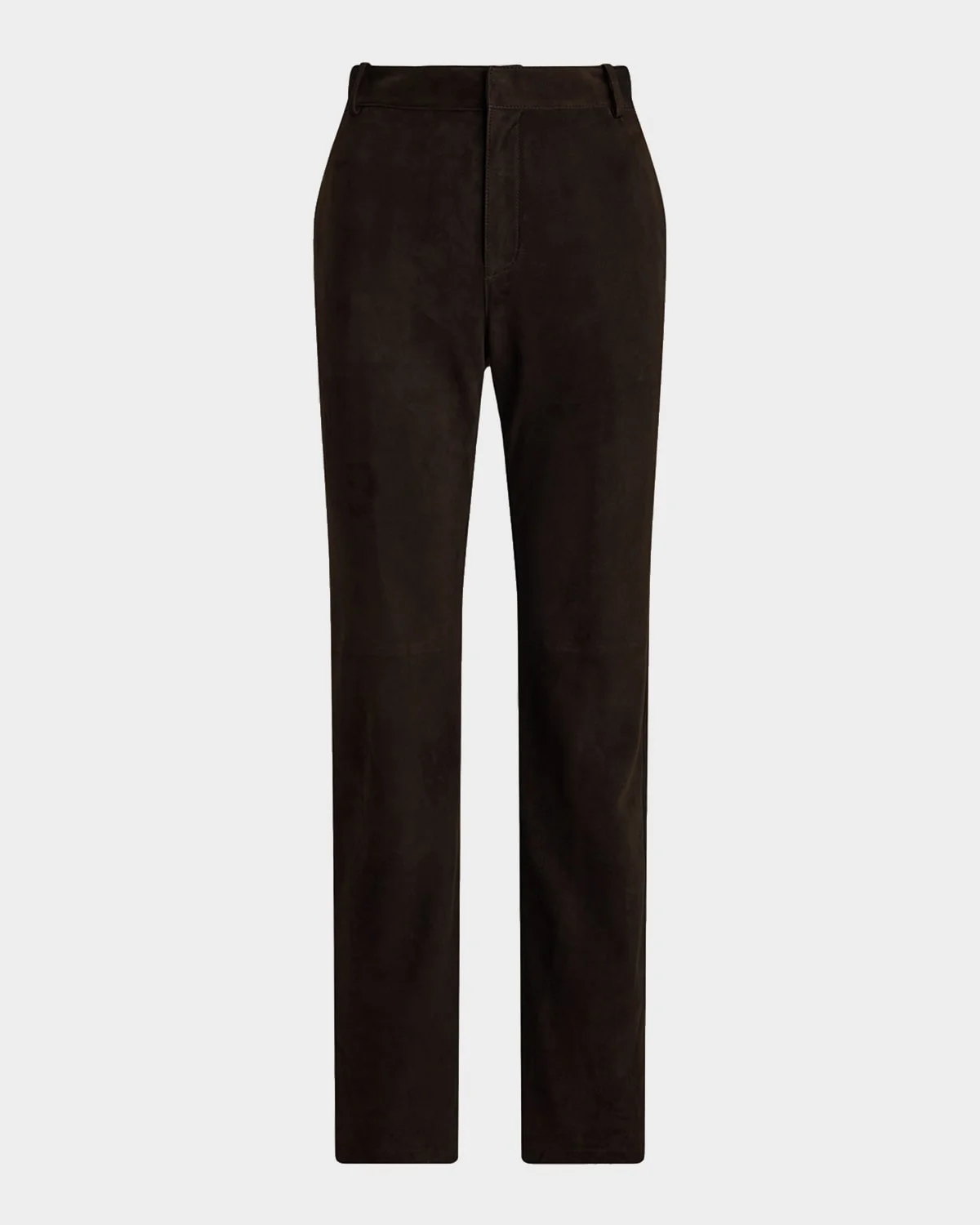 Keegan Lamb-Suede Straight-Leg Pants - 1