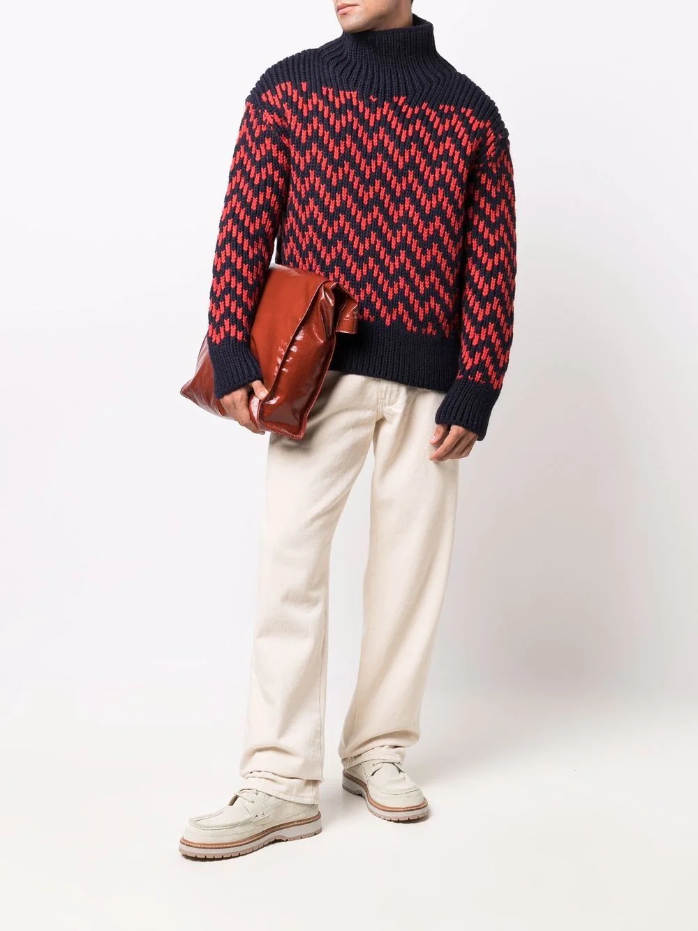 zigzag intarsia-knit jumper - 2