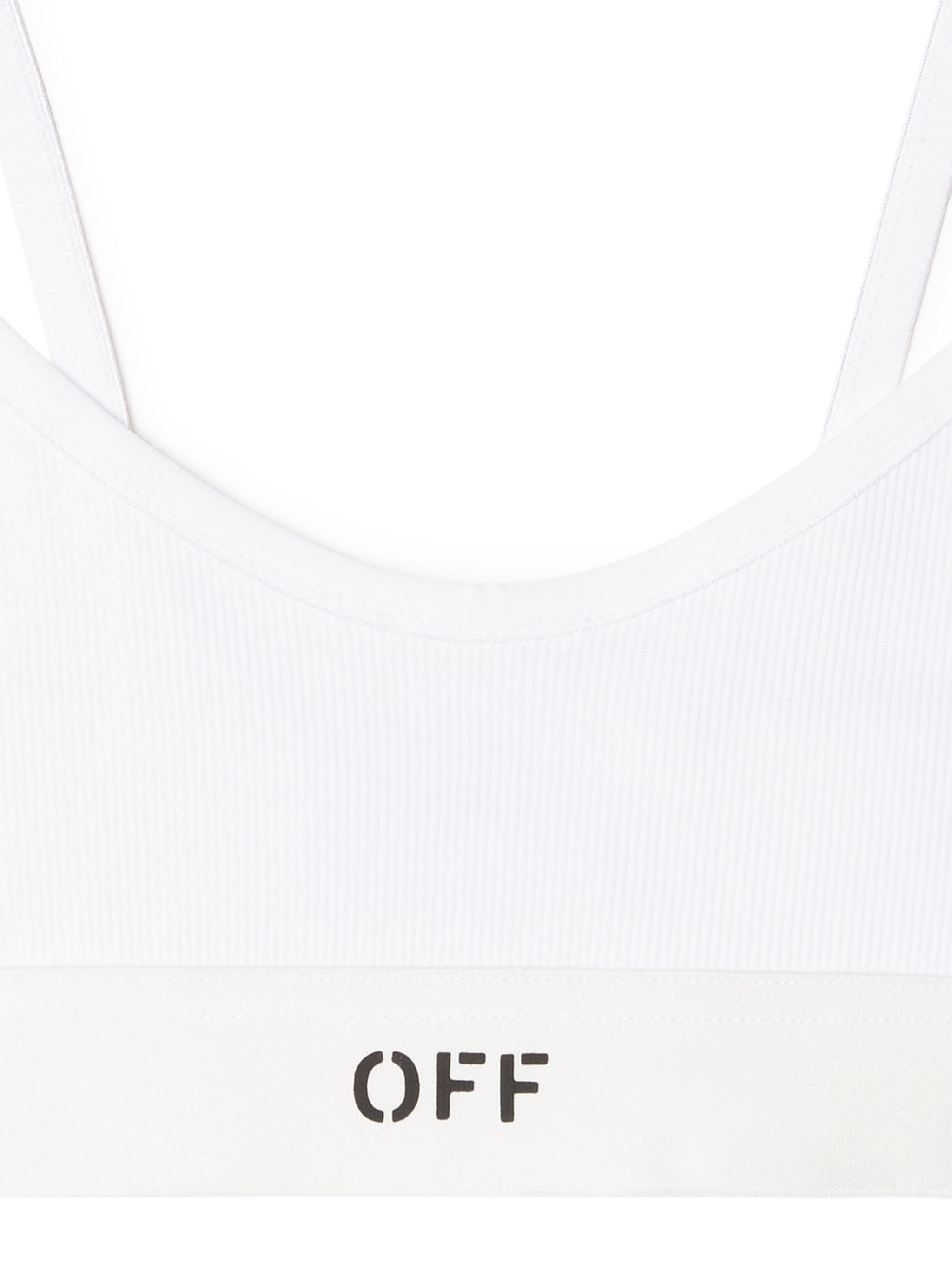 White/black Off Rib Bralette - 3