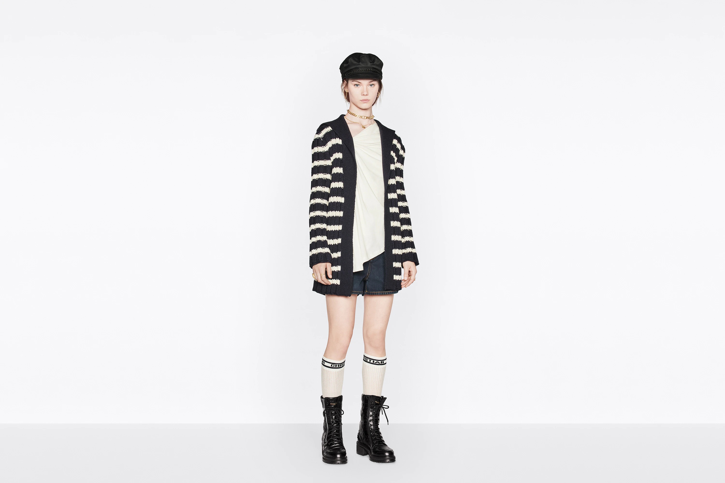 Belted Dior Marinière Cardigan - 4