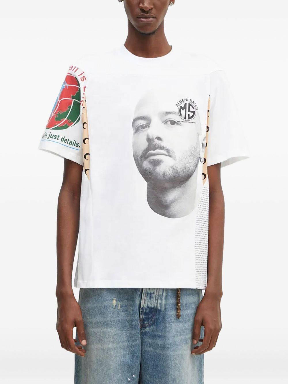 portrait-print T-shirt - 1