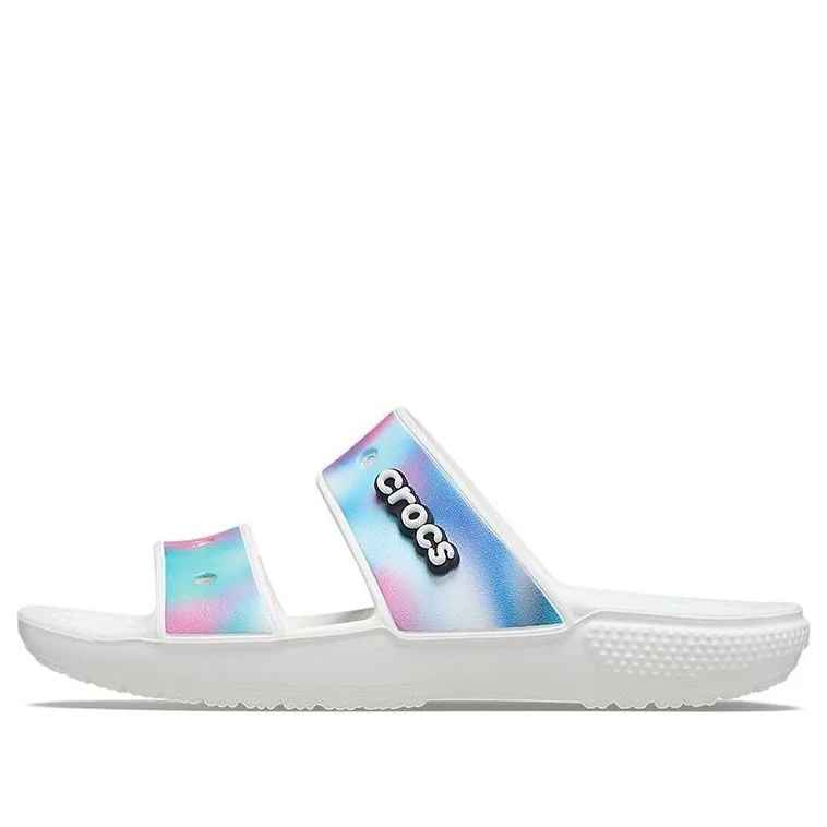 Crocs Classic Colorful Unisex Multi-Color White Sandals 207771-94S - 1