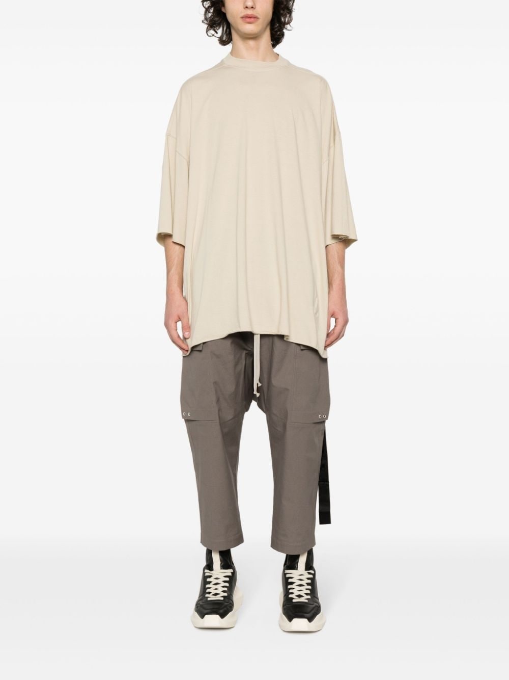 drop-crotch tapered trousers - 2