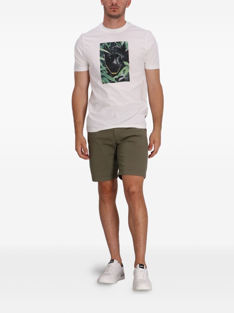 BOSS panther-print cotton T-shirt outlook