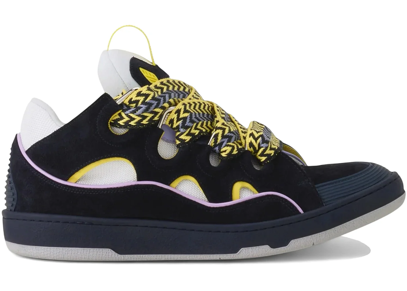 Lanvin Leather Curb Navy Blue Light Purple - 1