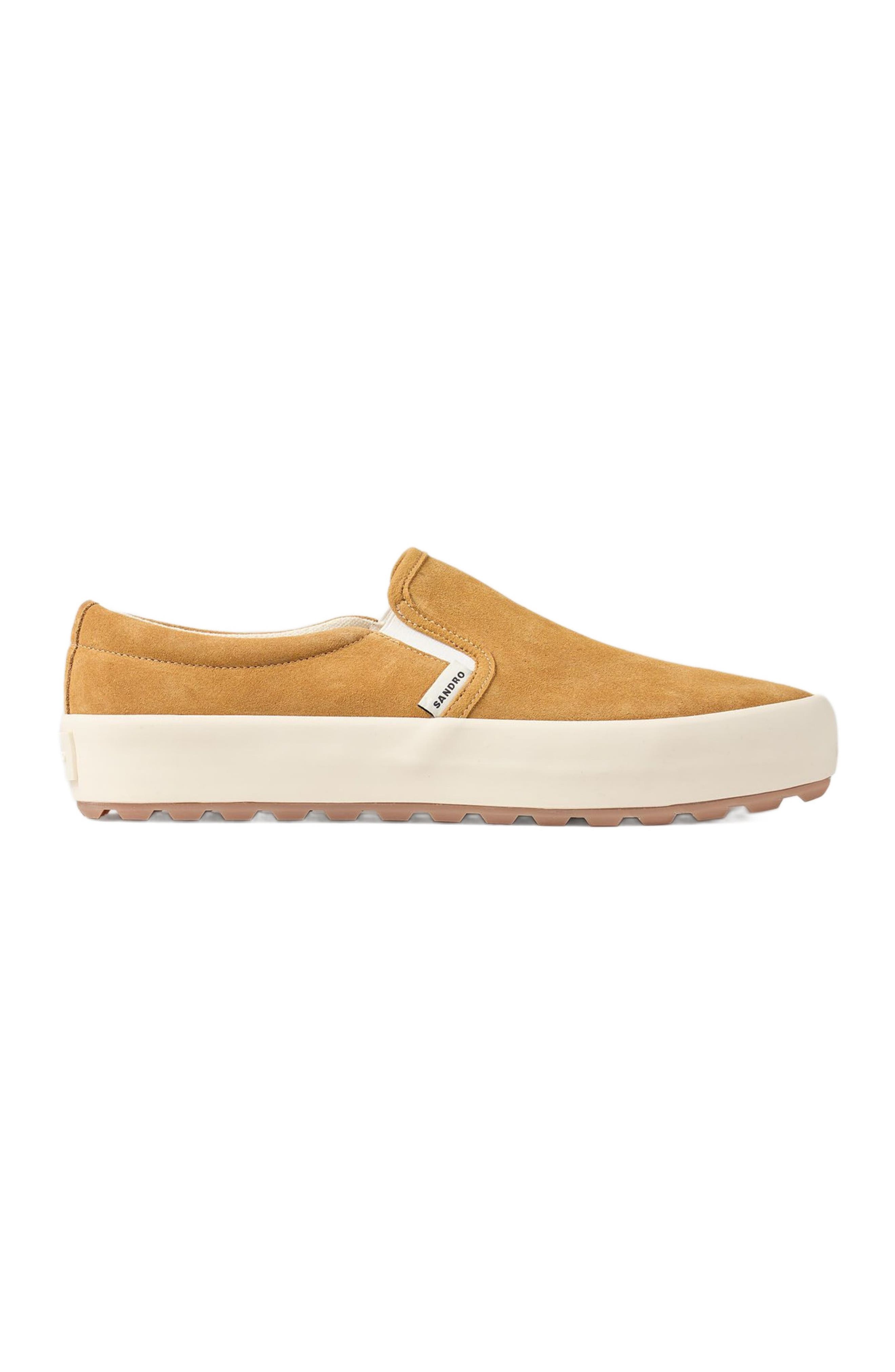SANDRO Split leather slip-ons in Camel at Nordstrom - 1