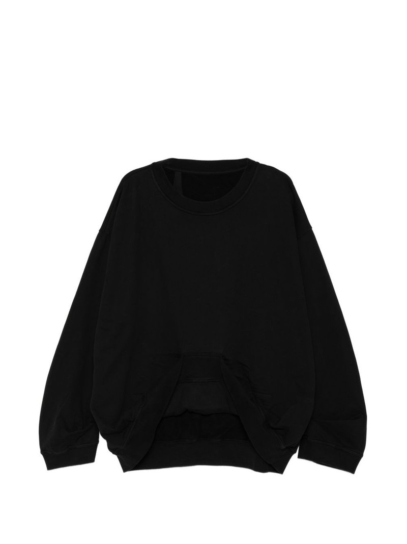 asymmetric-hem sweatshirt 1
