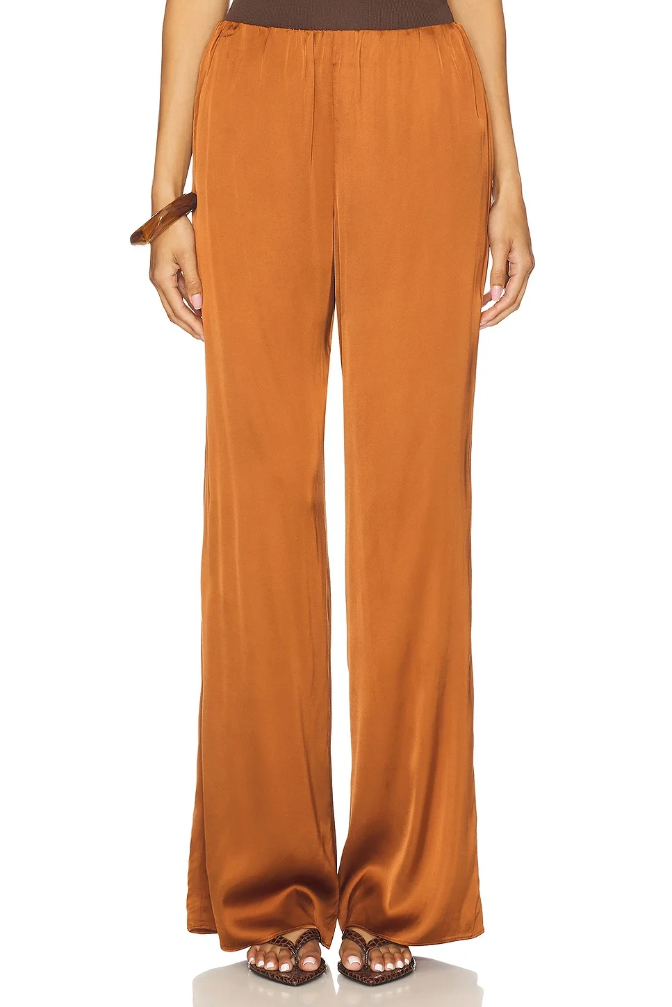 Satin Pull-on Pants - 1