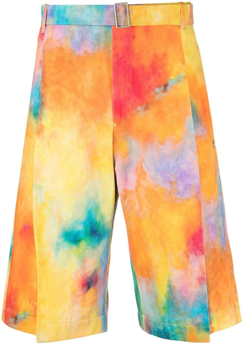 ÉTUDES TIE-DYE PRINT COTTON SHORTS - 1