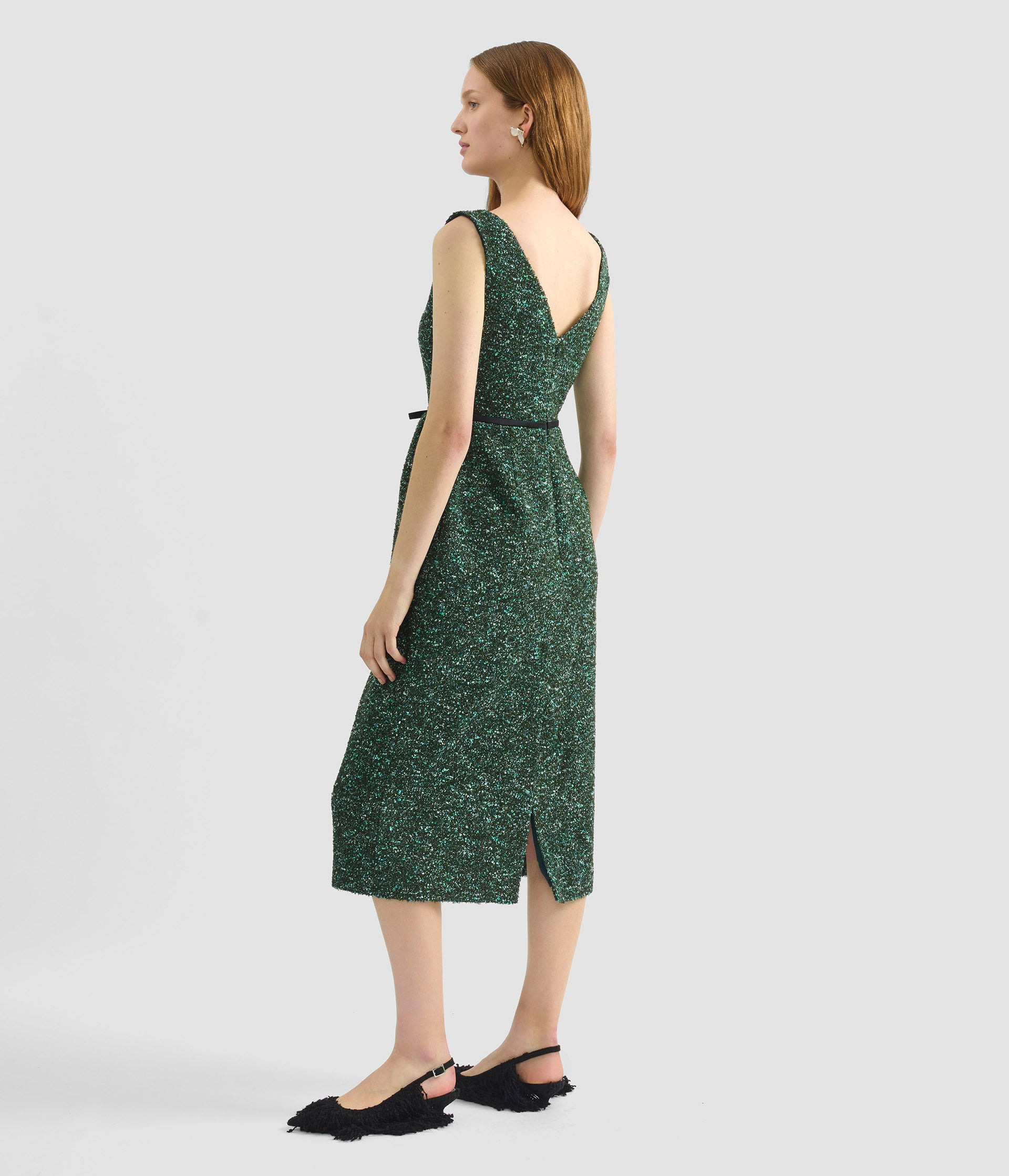 SLEEVELESS PENCIL MIDI DRESS - 3