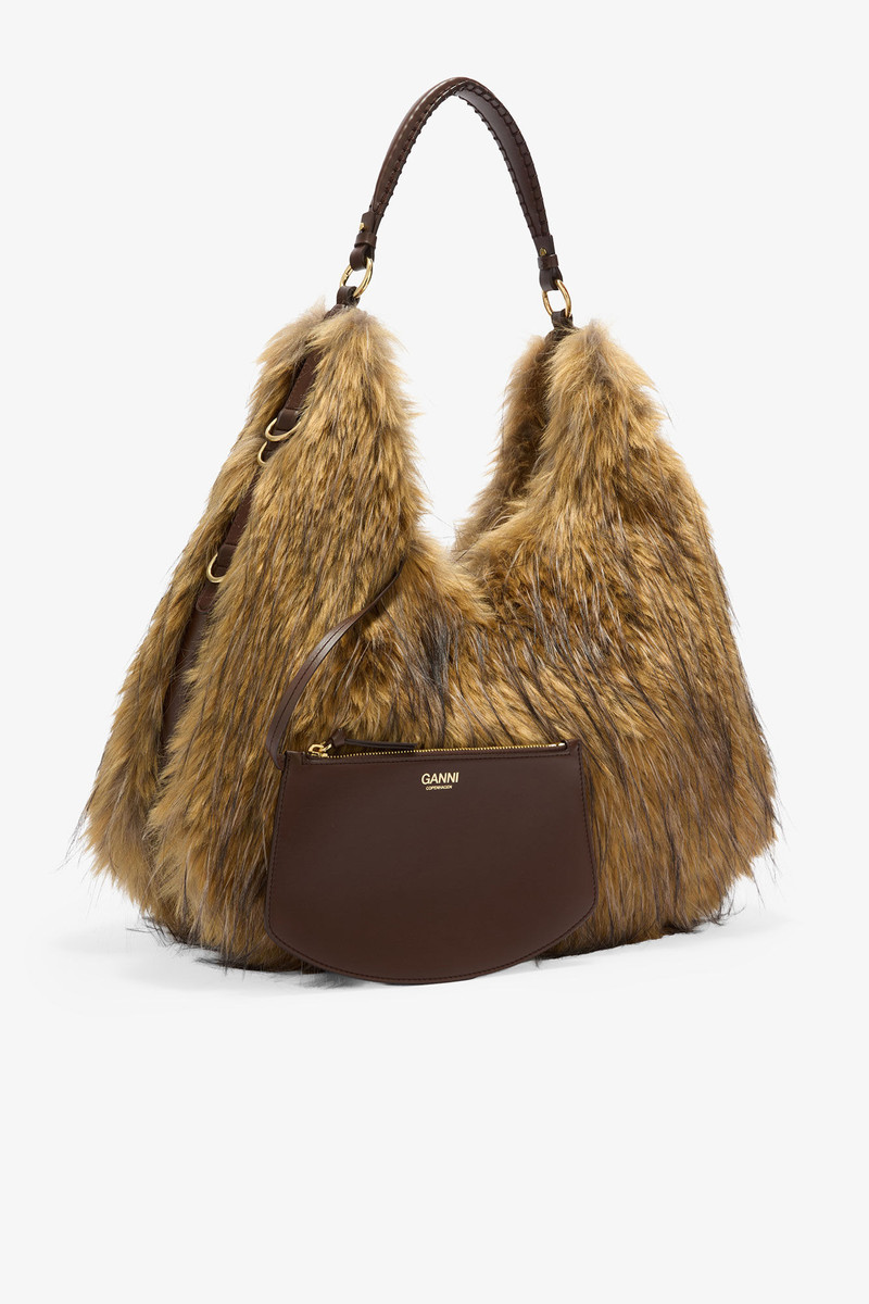 GANNI ALTERNATIVE FUR LARGE KAT BAG outlook