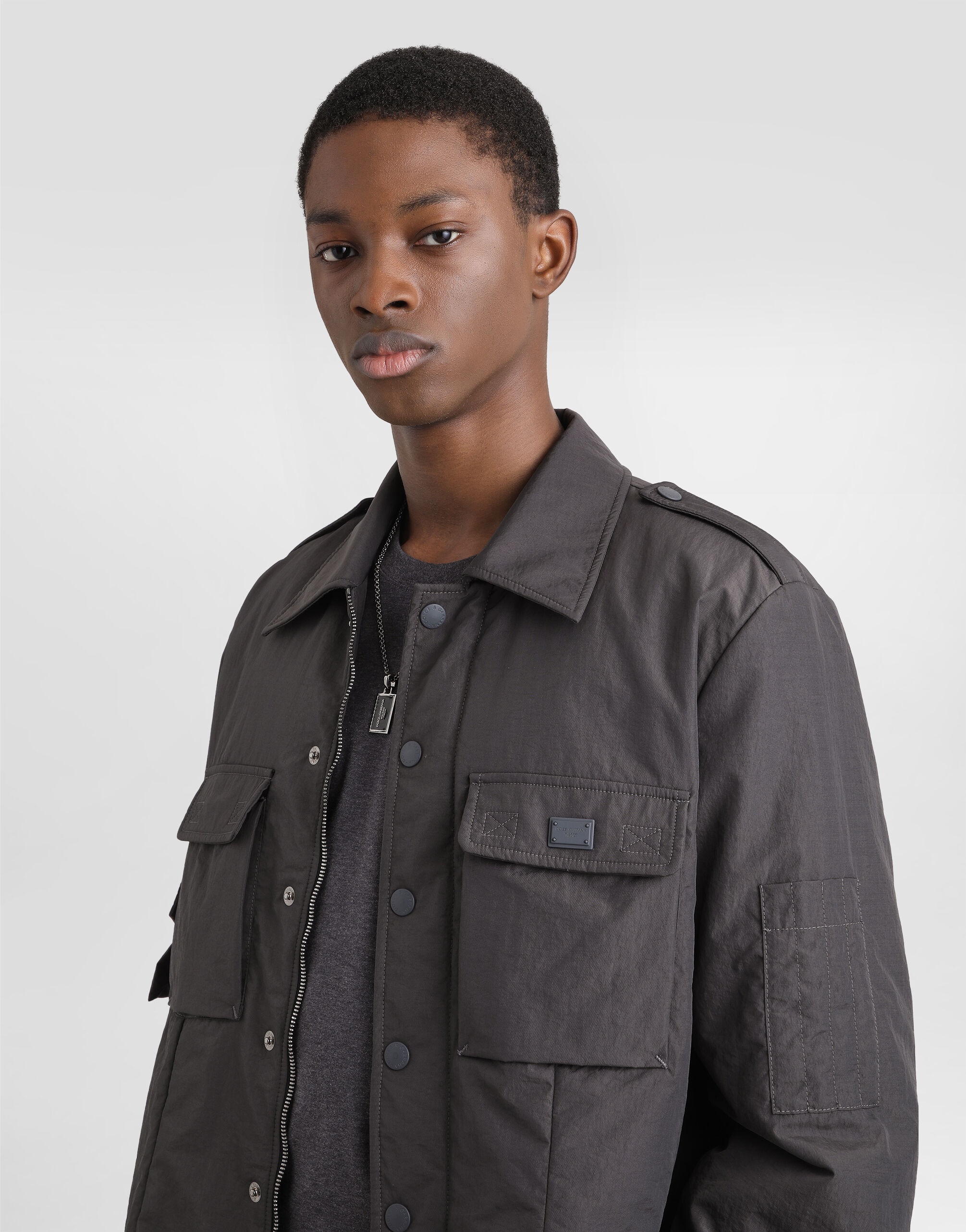 Technical fabric jacket with tag - 4