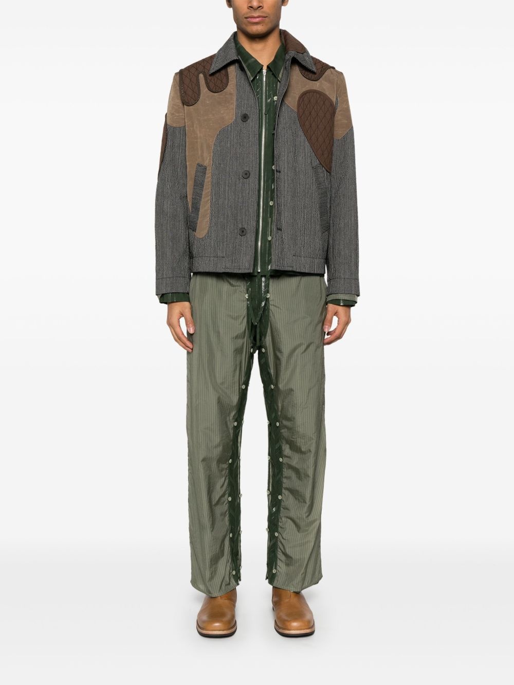 patchwork-design jacket - 2