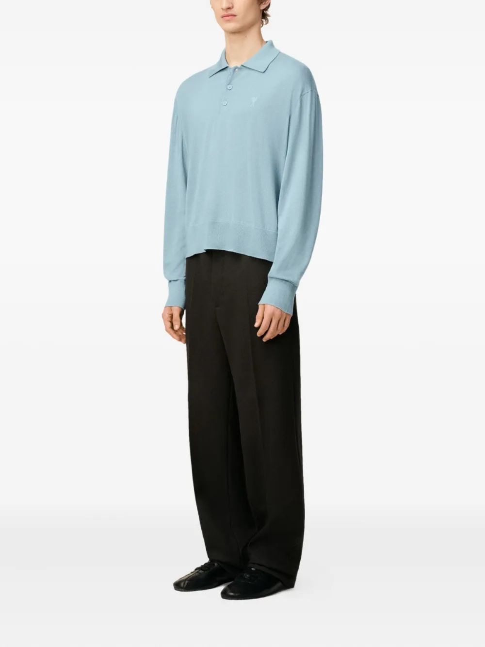 logo-embroidery polo shirt - 3