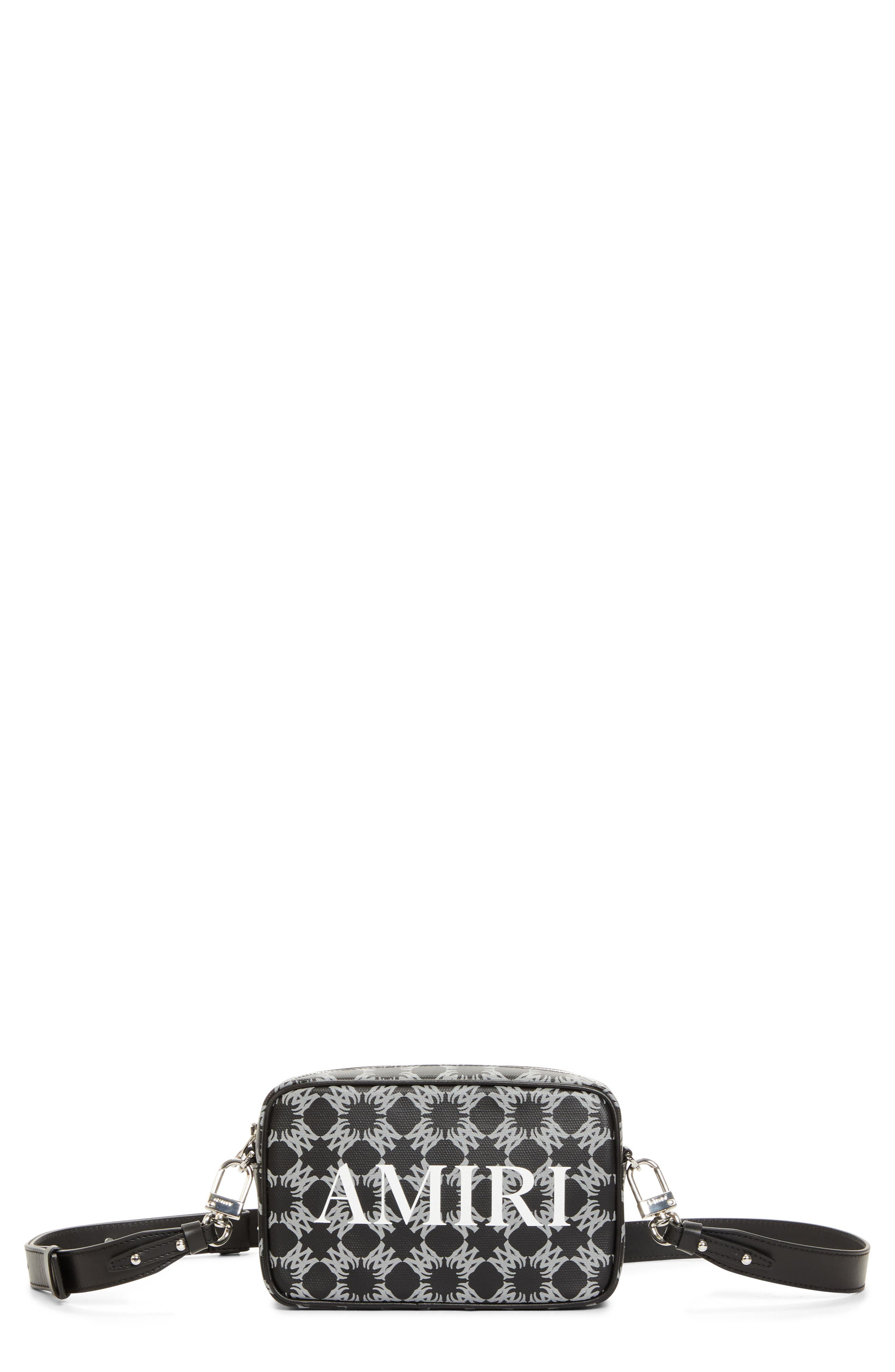 AMIRI Quad Monogram Coated Canvas Camera Bag in Black at Nordstrom - 1