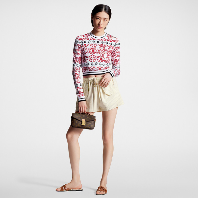 Louis Vuitton Monogram Flower Tile Jacquard Cropped Pullover outlook