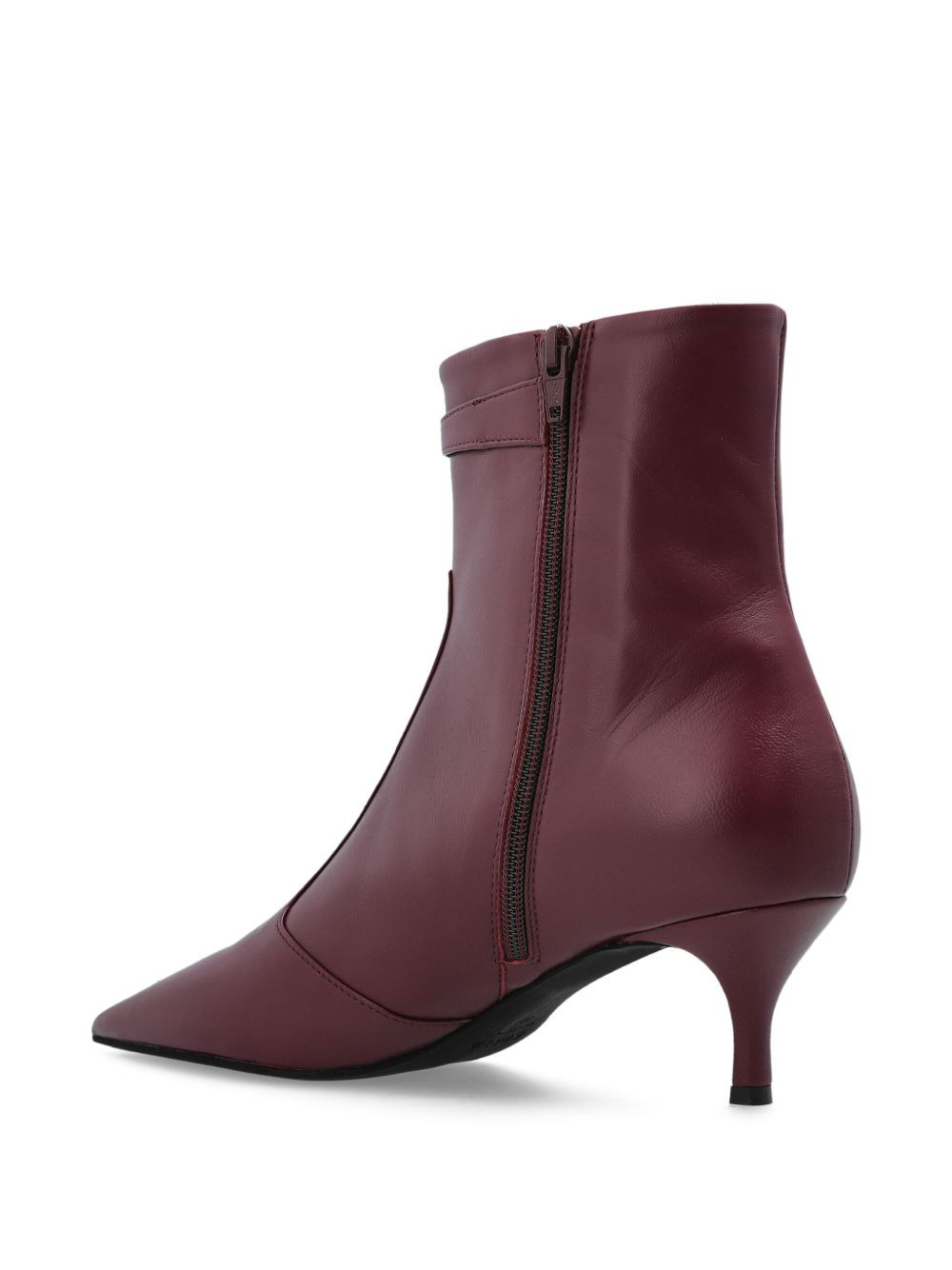 60mm leather heeled boots - 3