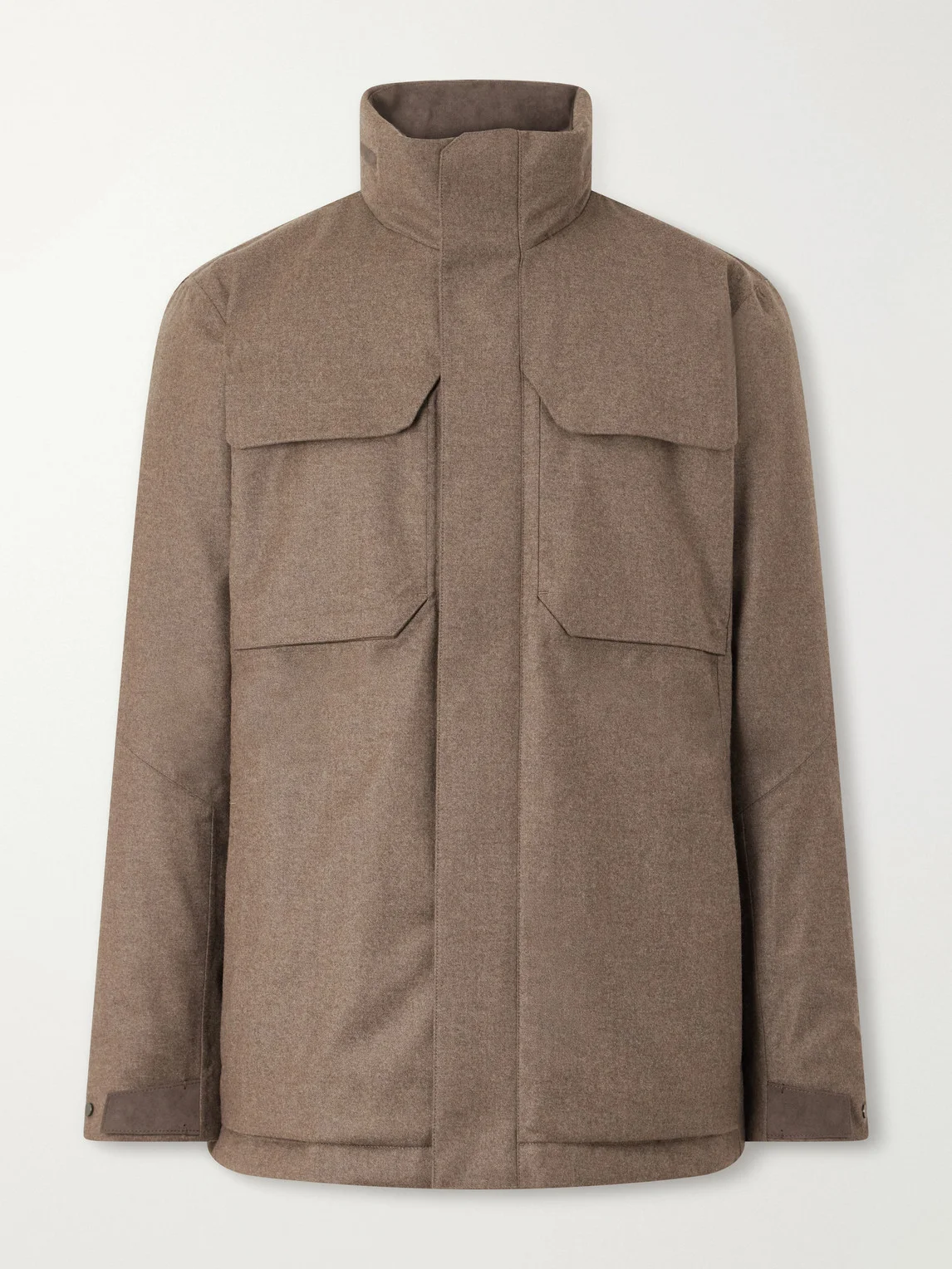 Padded Wool and Cashmere-Blend Jacket - 1