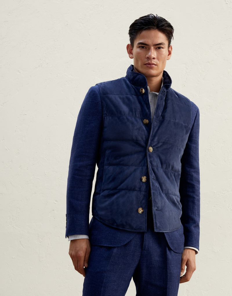 Suede down vest 1