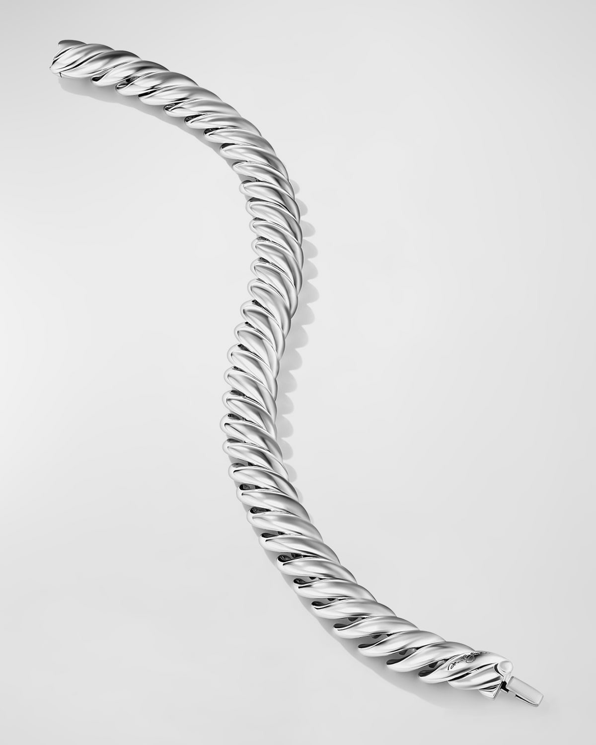 Sculpted Cable Bracelet in Silver, 8.5mm - 4