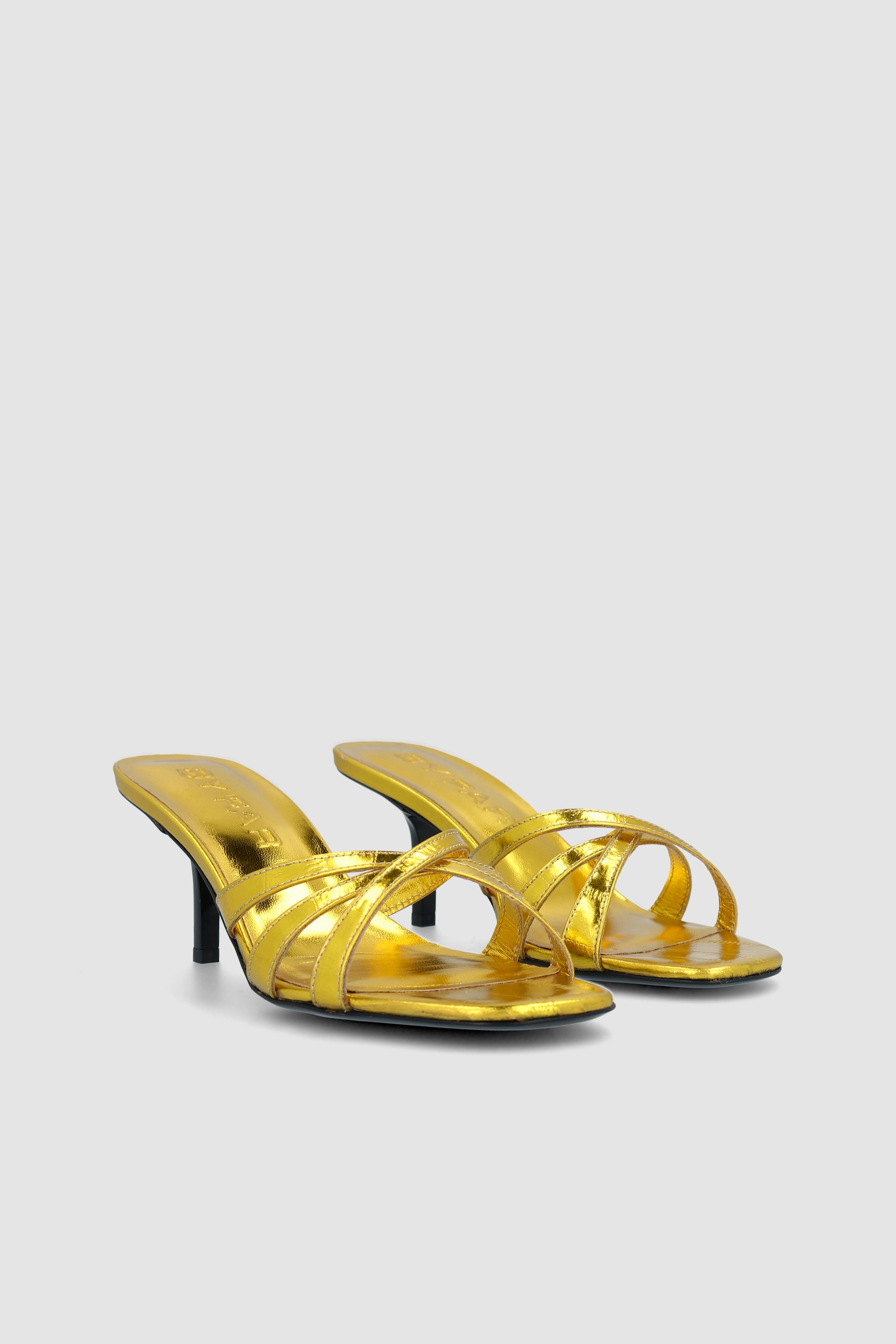 Julie Gold Eel Embossed Metallic Leather Mule - 2