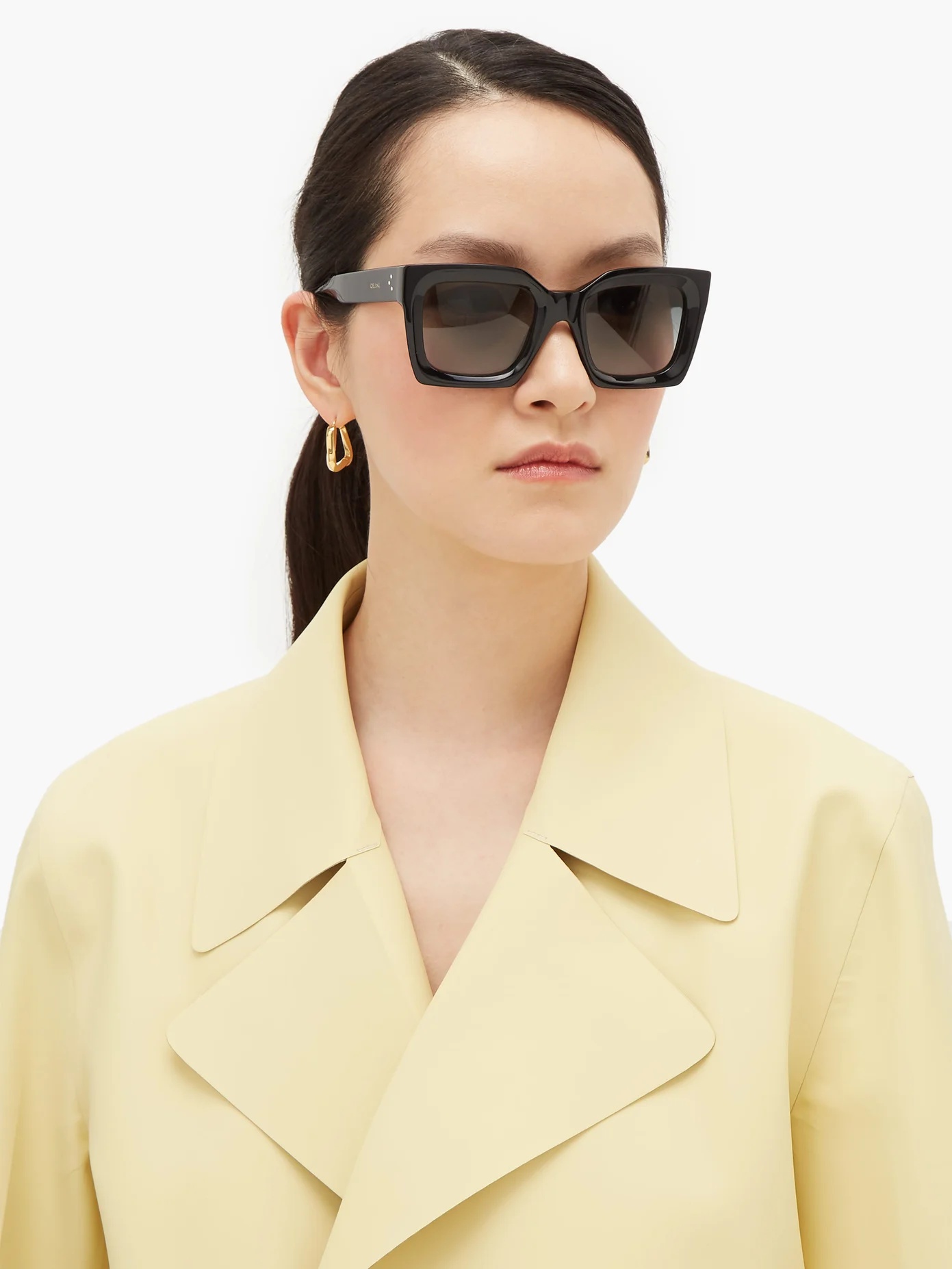 Oversized square acetate sunglasses - 2