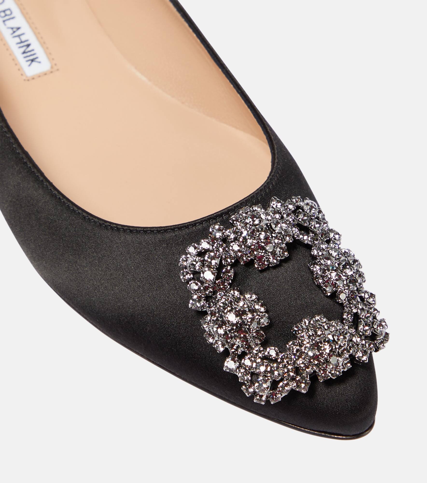 Hangisiflat embellished satin ballet flats - 6