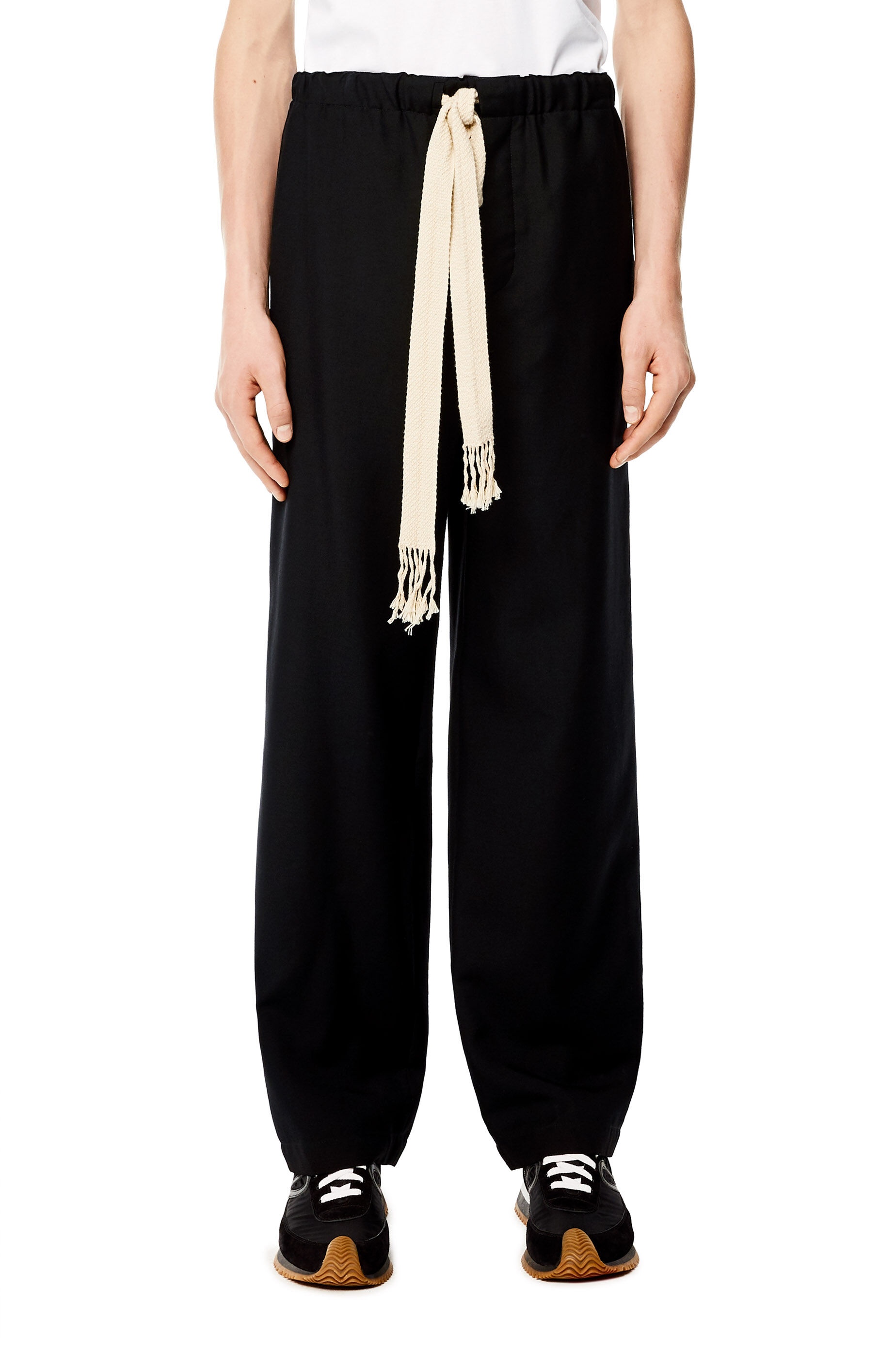 Drawstring trousers in wool - 3