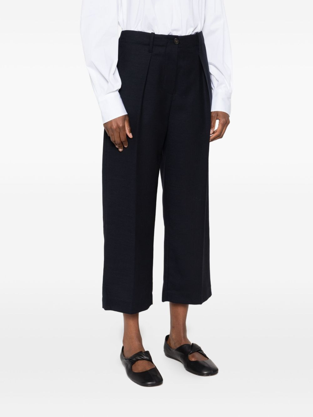 pleated wool trousers - 3