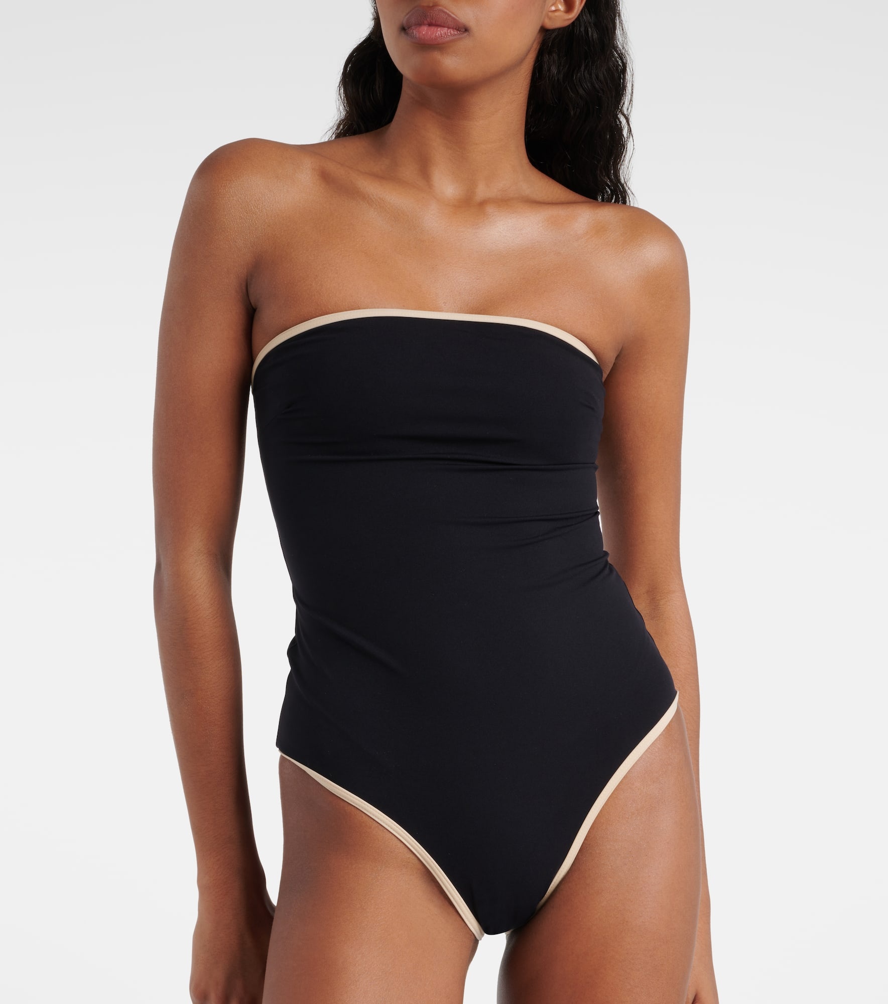Strapless jersey swimsuit - 2
