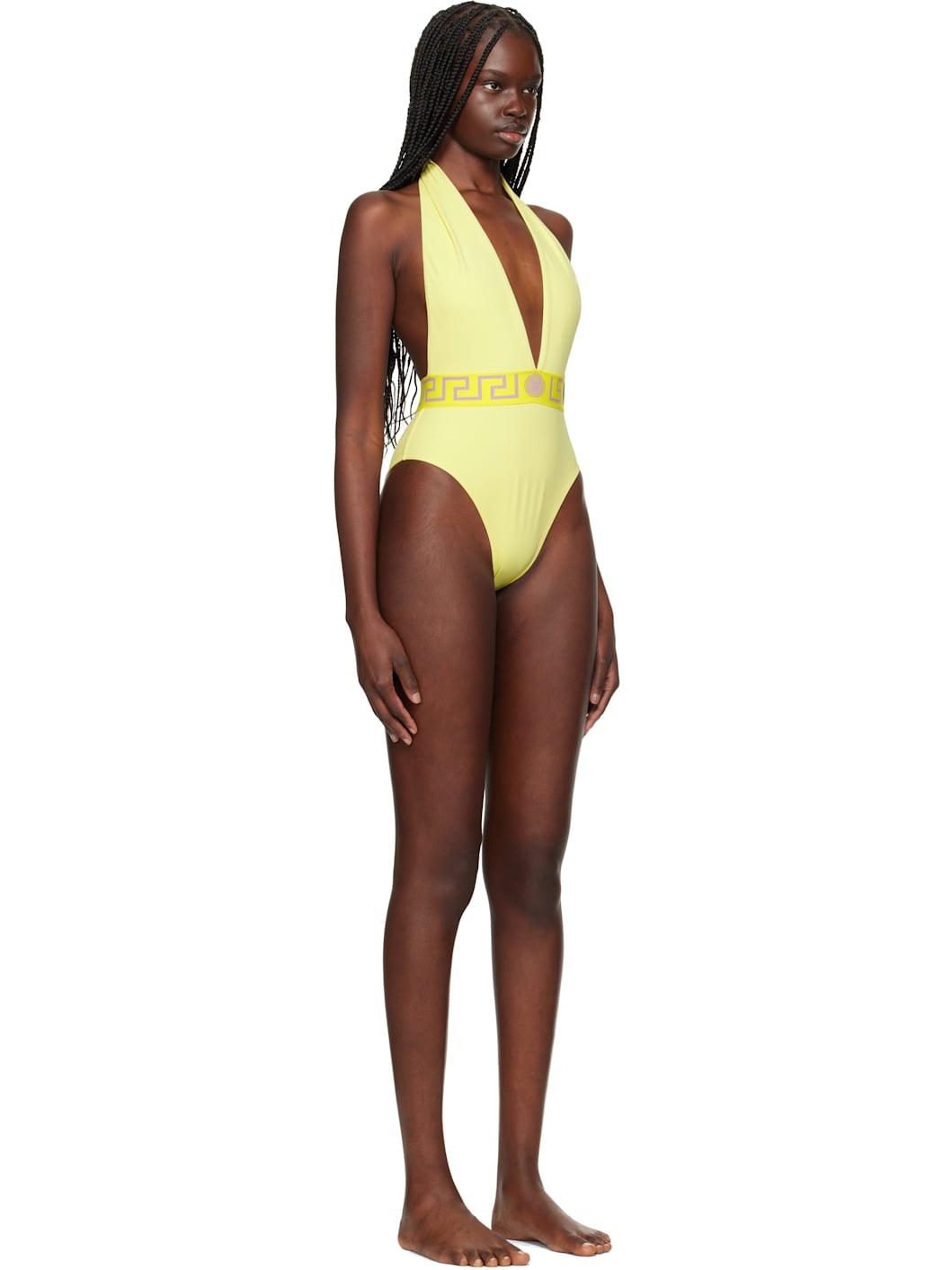 Yellow Lycra Vita Recycled New Logo Swimsuit - 2
