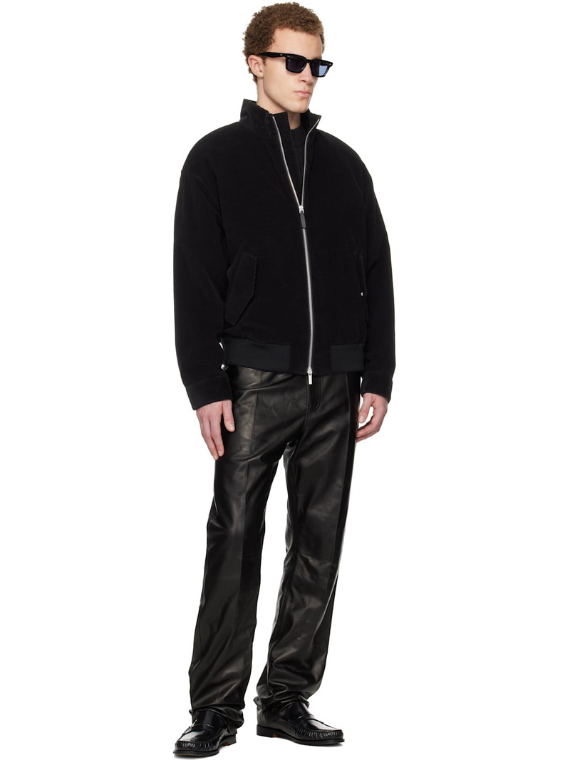 FERRAGAMO Black Five Pocket Nappa Leather Pants outlook