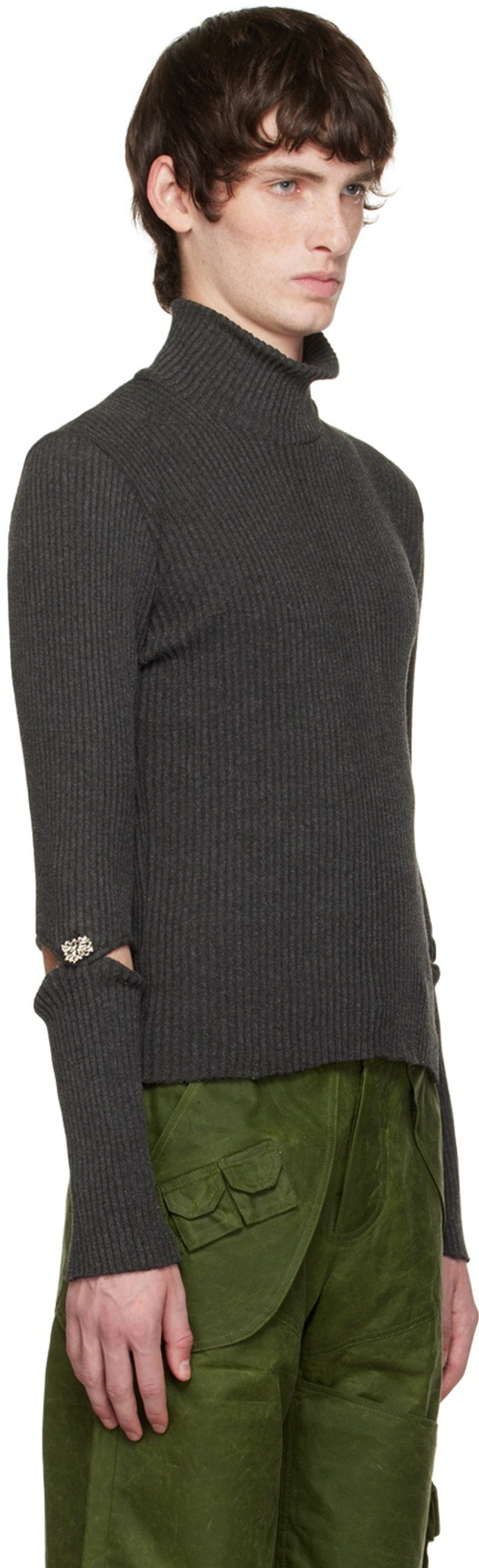 Solitude Studios Gray Detached Turtleneck outlook