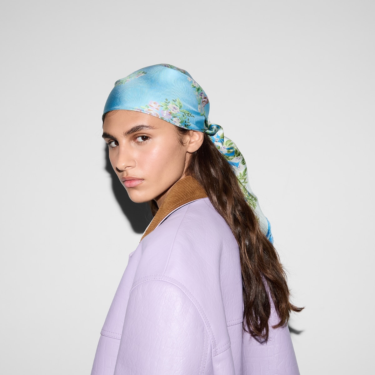 Gucci Interlocking G floral print silk carré - 4