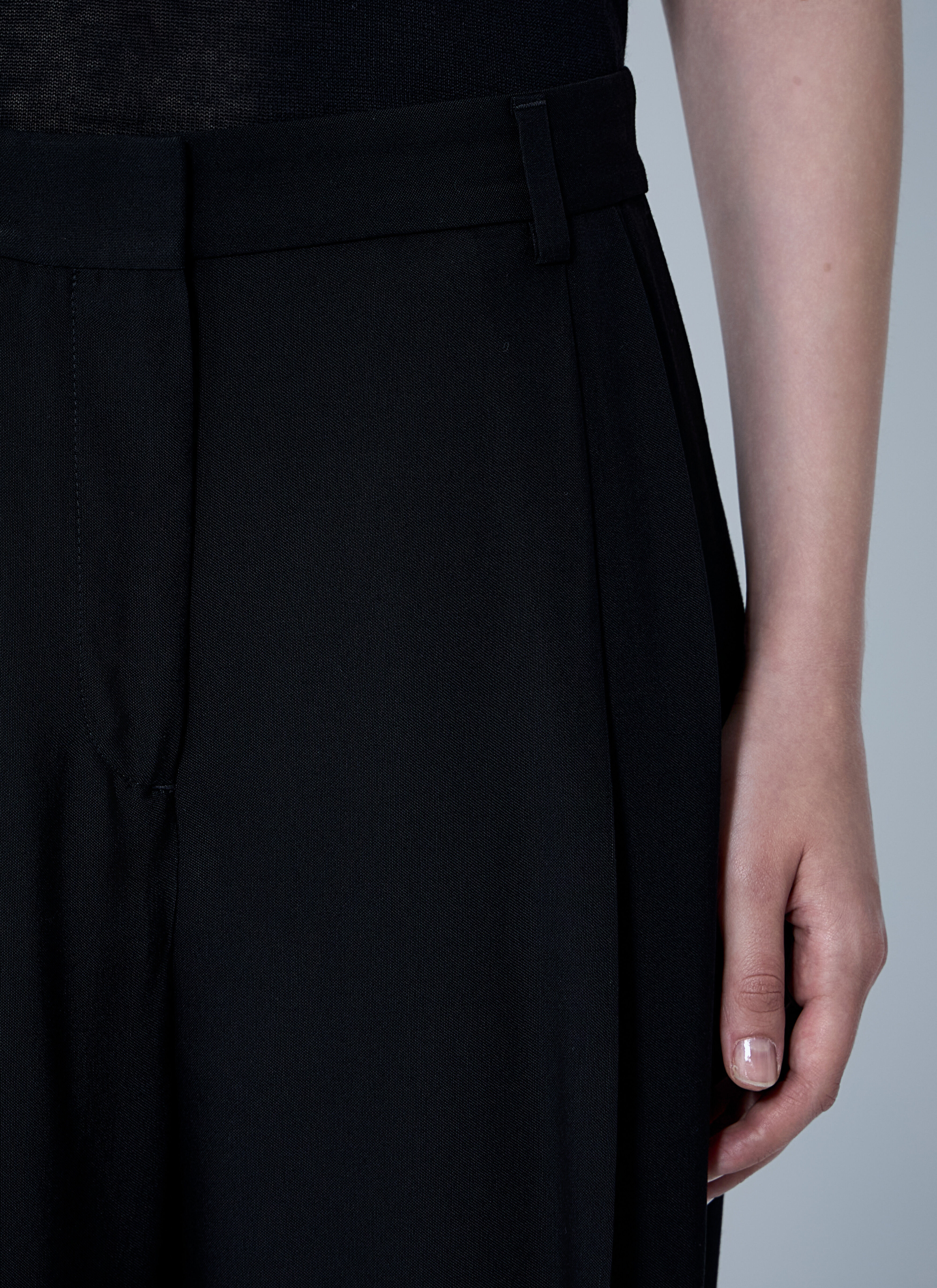 Double-Pleat Fluid Pants - 5